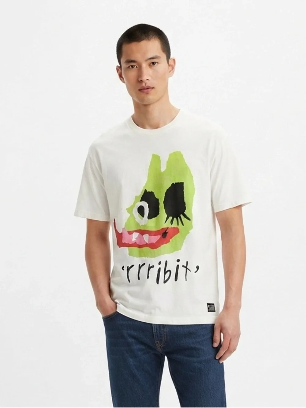 Levi's Graphic T-Shirt Monster Print Size M artistic Streetwear quirky print